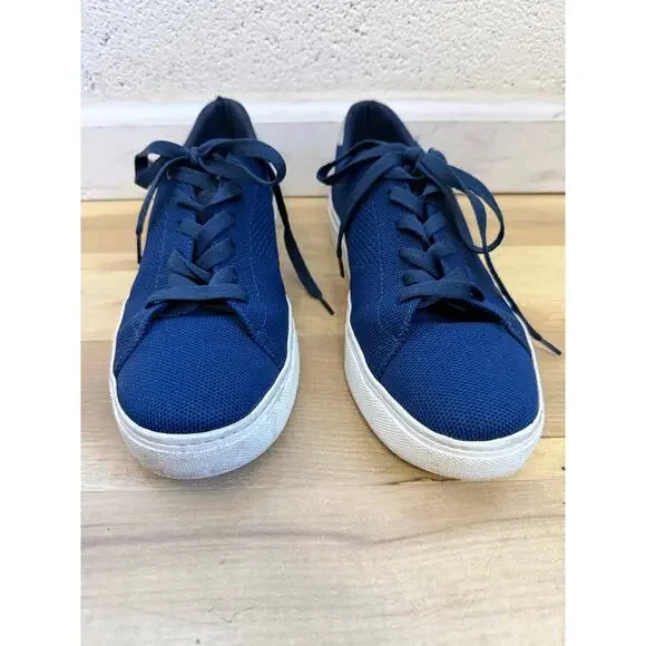 GREATS Brooklyn navy blue white Royale knit lace up sneaker shoes - Picture 3 of 12